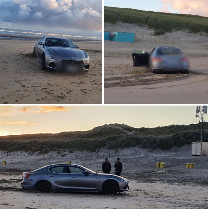 Idiot Tourists Beach Rented Maserati