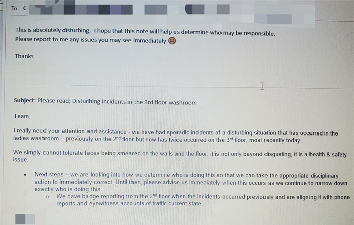 We Have A Serial Pooper At Work