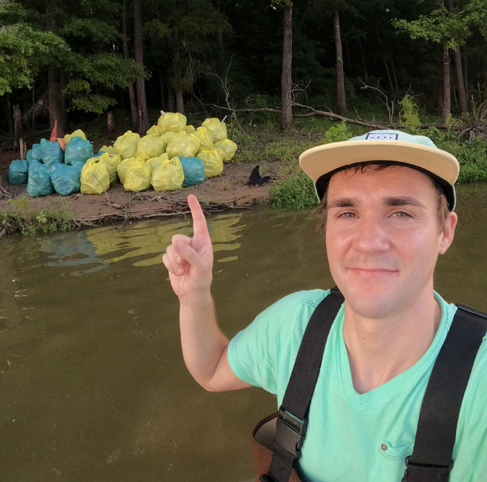 I've Collected Hundreds Of Plastic Bottles Floating In This Lake