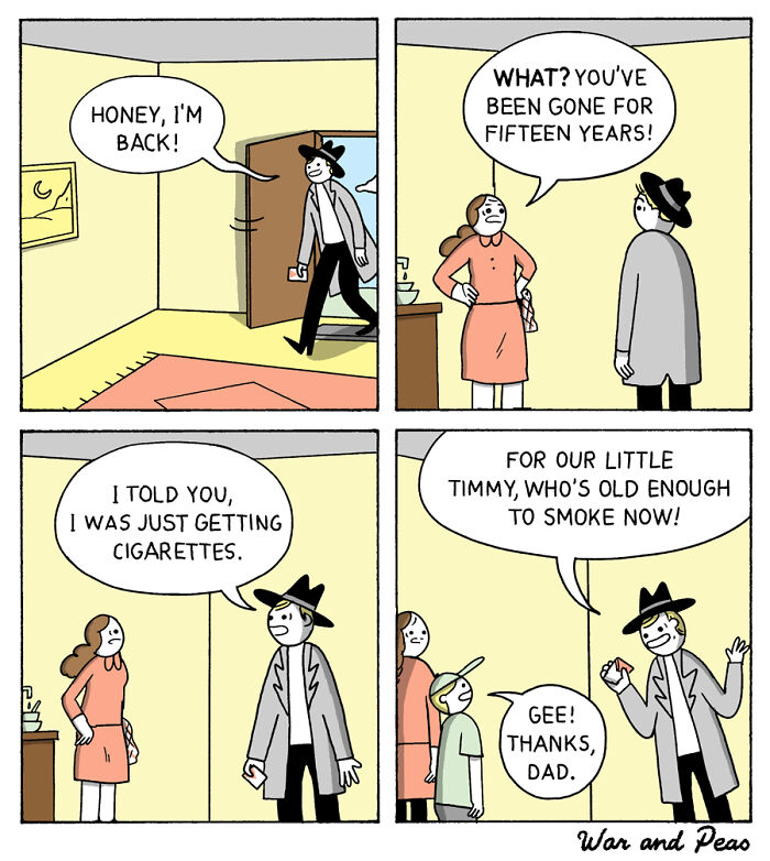 Dark But Funny Comics By War And Peas