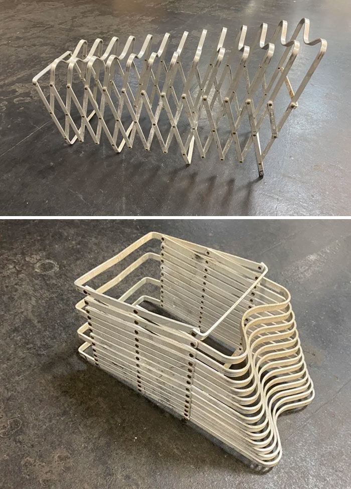 Found In Storage At The Post Office. Accordion Style Metal Contraption