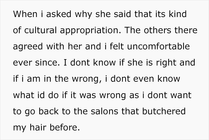 White Woman Is Shamed For ‘Cultural Appropriation’ For Going To A Salon That Specializes In Black Hair White Woman Is Shamed For ‘Cultural Appropriation’ For Going To A Salon That Specializes In Black Hair