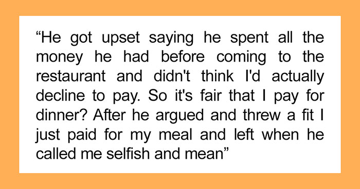 Couple Set Up Separate Finances, Wife Ends Up Leaving Husband At Restaurant After He Can’t Afford To Pay For His Part Of Dinner