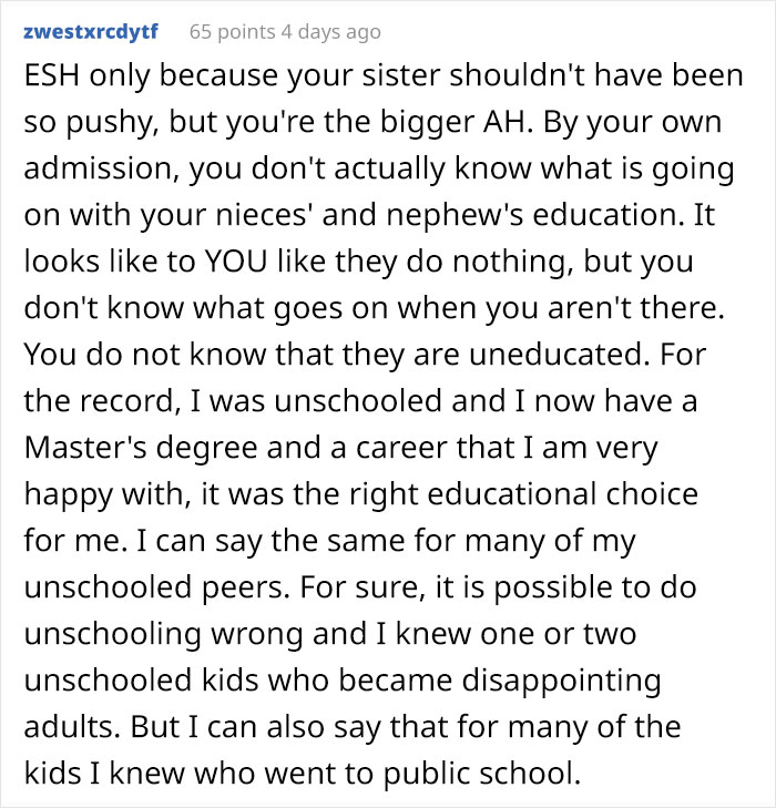 Woman Calls Out Her Sister For Failing At Homeschooling Her Kids, Family Drama Ensues Woman Calls Out Her Sister For Failing At Homeschooling Her Kids, Family Drama Ensues