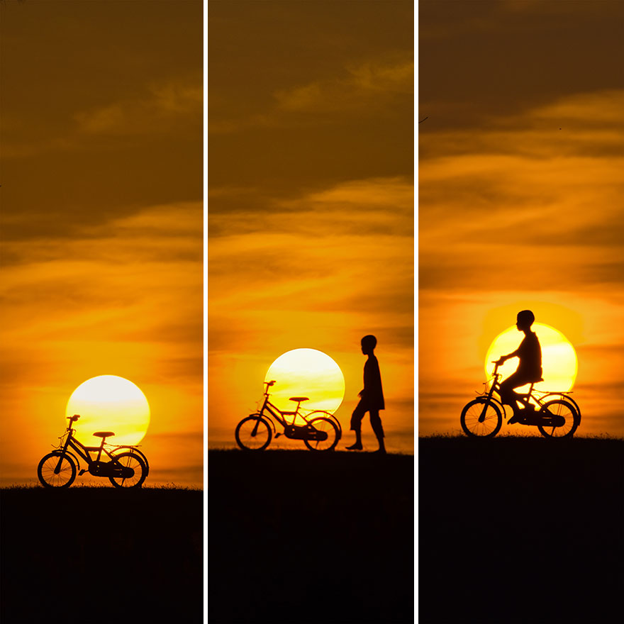 Kid At Sunset