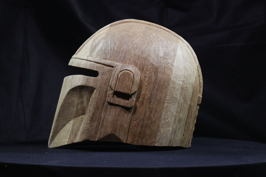 I Made A Mandalorian Wooden Helmet I Made A Mandalorian Wooden Helmet