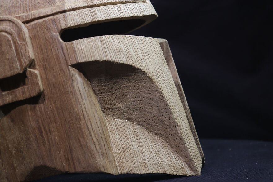 I Made A Mandalorian Wooden Helmet