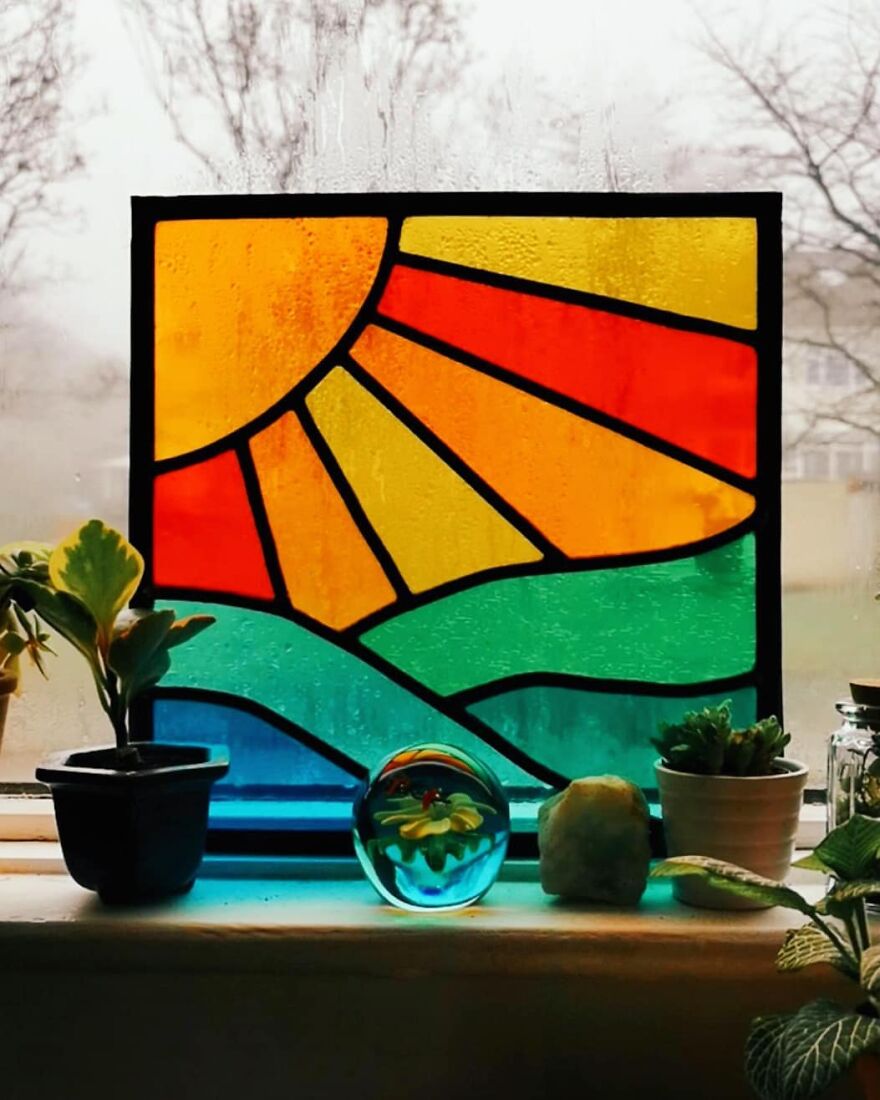 I Turned My Passion For Stained Glass Into A Business And I Recently Made My Biggest Stained Glass Panel Yet