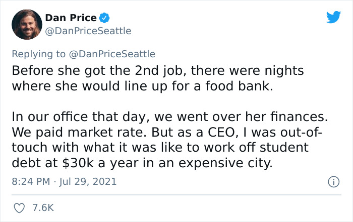 CEO Who Took A 90% Pay Cut To Raise His Staff's Minimum Salary To $70,000 Shares How It Changed Him And His Team CEO Who Took A 90% Pay Cut To Raise His Staff's Minimum Salary To $70,000 Shares How It Changed Him And His Team