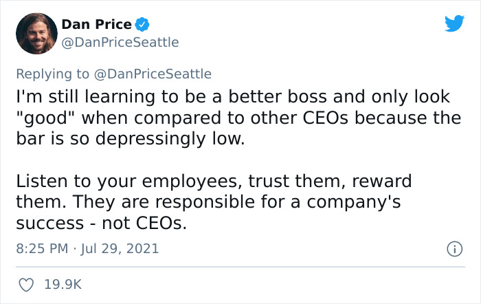 CEO Who Took A 90% Pay Cut To Raise His Staff's Minimum Salary To $70,000 Shares How It Changed Him And His Team CEO Who Took A 90% Pay Cut To Raise His Staff's Minimum Salary To $70,000 Shares How It Changed Him And His Team