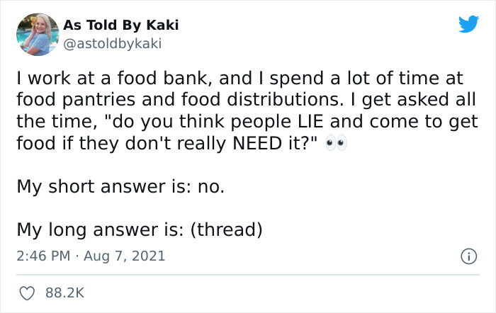 “Abusing The System Is A Myth”: Food Bank Employee Explains Why Lying To Get Free Food At A Food Bank Doesn’t Make Sense “Abusing The System Is A Myth”: Food Bank Employee Explains Why Lying To Get Free Food At A Food Bank Doesn’t Make Sense