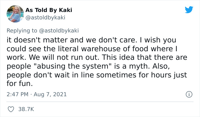 &ldquo;Abusing The System Is A Myth&rdquo;: Food Bank Employee Explains Why Lying To Get Free Food At A Food Bank Doesn&rsquo;t Make Sense