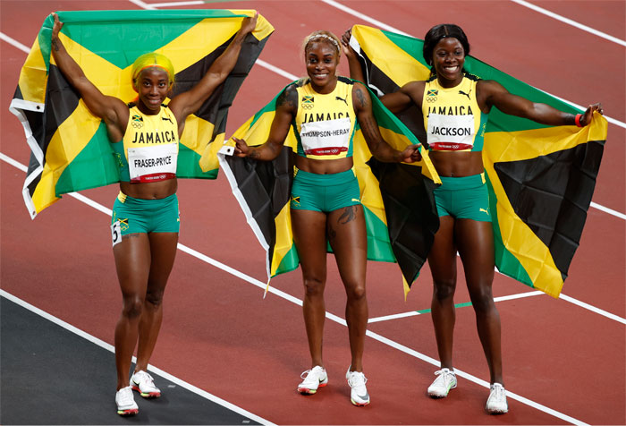 Jamaica Takes Gold, Silver And Bronze In Women’s 100m Final In The Tokyo Olympics 2021
