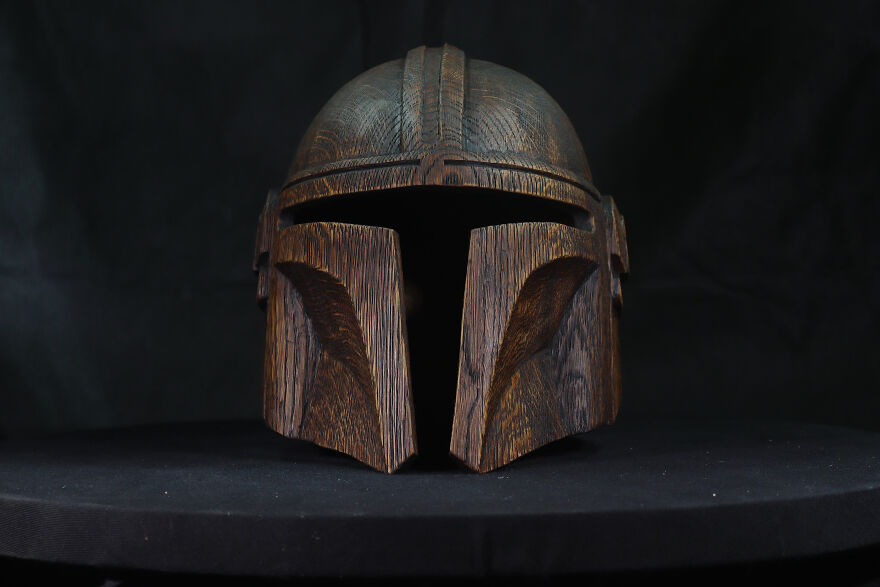 I Made A Mandalorian Wooden Helmet