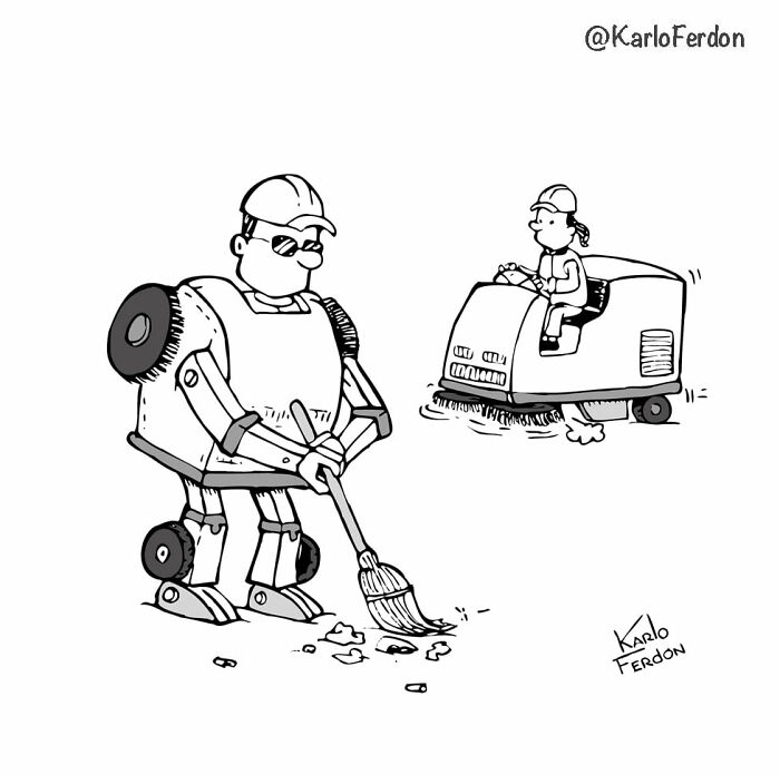 Funny Minimalist Comics Without Dialogue By Karlo Ferdon (56 New Comics)