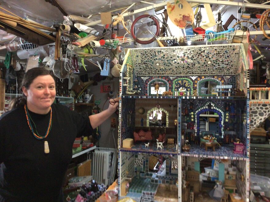 My Mum Is A Mosaic Artist And Loves To Create Amazing Artworks That She Upcycles From Skips And Creeks (No Animals Were Harmed In The Making Of These Artworks) My Mum Is A Mosaic Artist And Loves To Create Amazing Artworks That She Upcycles From Skips And Creeks (No Animals Were Harmed In The Making Of These Artworks)