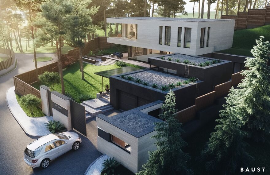 30 Stunning Modern Home Exterior Designs That Have Awesome Facades , Dream Houses 30 Stunning Modern Home Exterior Designs That Have Awesome Facades , Dream Houses