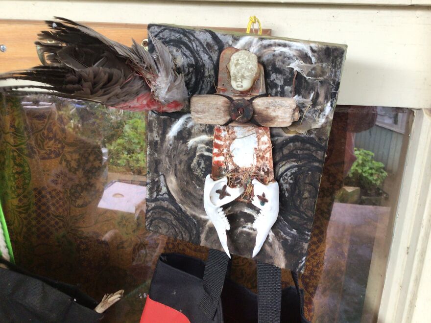 My Mum Is A Mosaic Artist And Loves To Create Amazing Artworks That She Upcycles From Skips And Creeks (No Animals Were Harmed In The Making Of These Artworks) My Mum Is A Mosaic Artist And Loves To Create Amazing Artworks That She Upcycles From Skips And Creeks (No Animals Were Harmed In The Making Of These Artworks)