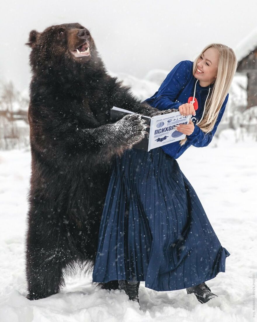 Russian Woman Rescued A Bear From A Closed-Down Zoo, And They're Best Buddies Now Russian Woman Rescued A Bear From A Closed-Down Zoo, And They're Best Buddies Now
