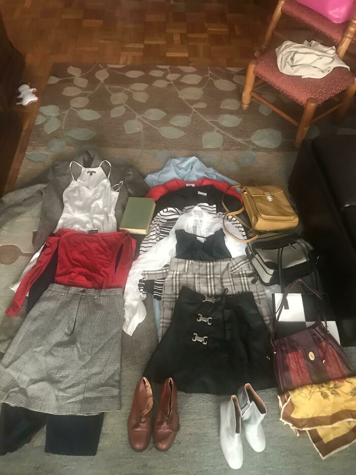 When Your Fashion Forward Neighbor Starts To Watch Marie Kondo And Dumps Half Her Wardrobe