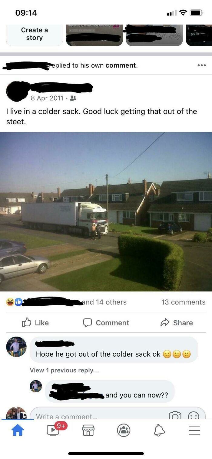 Hope He Got Out Of That Colder Sack