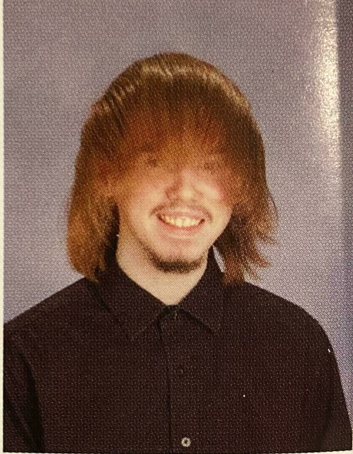 Unintentionally Brought Back The Heavy-Hairspray Hairstyles Of The 80’s While Trying To Cope With My Receding Hairline During My Senior Year In High School