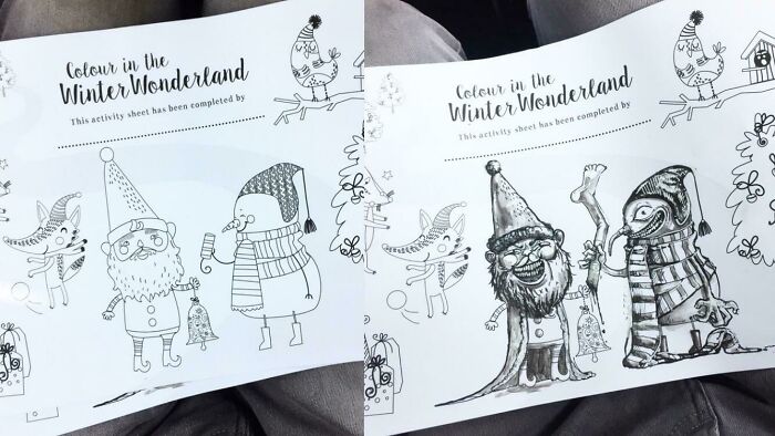 Before And After... Evil Santa