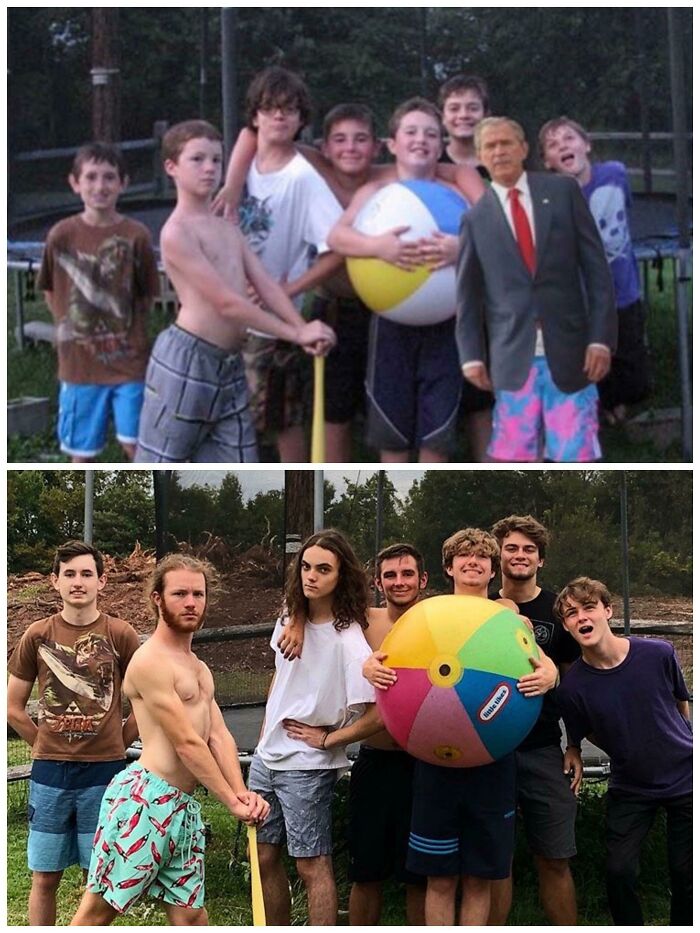 A Few Of My Friends Who Gave Me Permission To Post This Here, 6 Years Apart