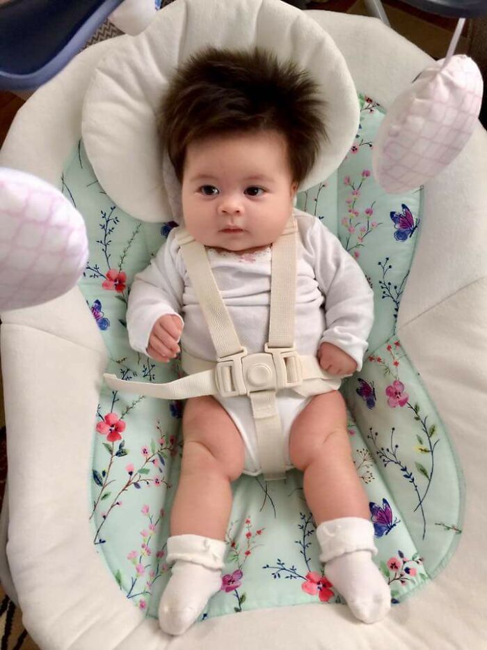 As A Bald Man, I'm Very Proud Of My 2-Month-Old's Hair