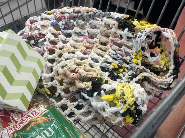 My Grandma Made Her Shopping Bag Out Of Plastic Bags