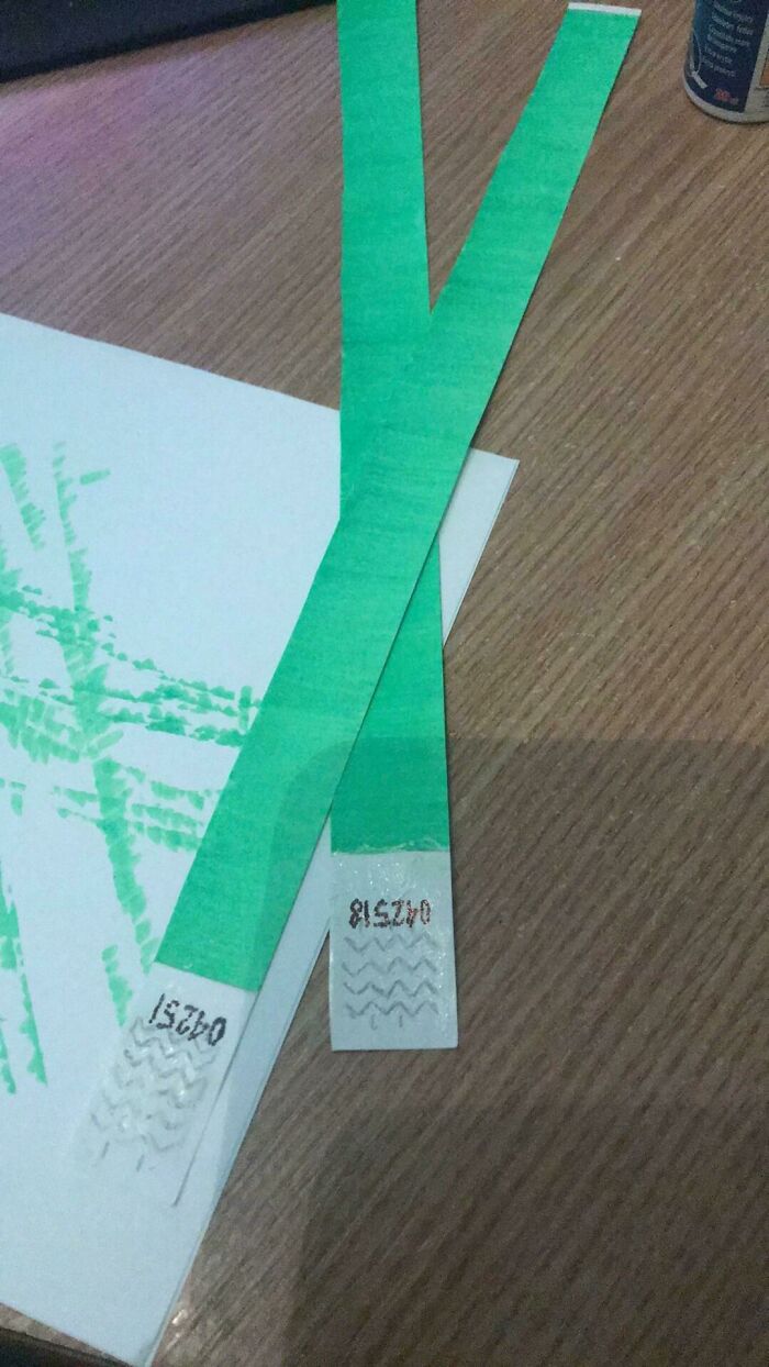 Got Into A Party With Pieces Of Paper Coated In Highlighter Fluid And Drawn Ridges.