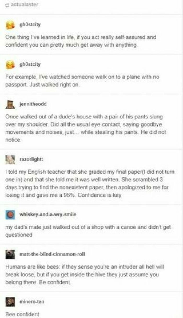 I Wish I Had That Confidence But Also People Like That Intimidate Me