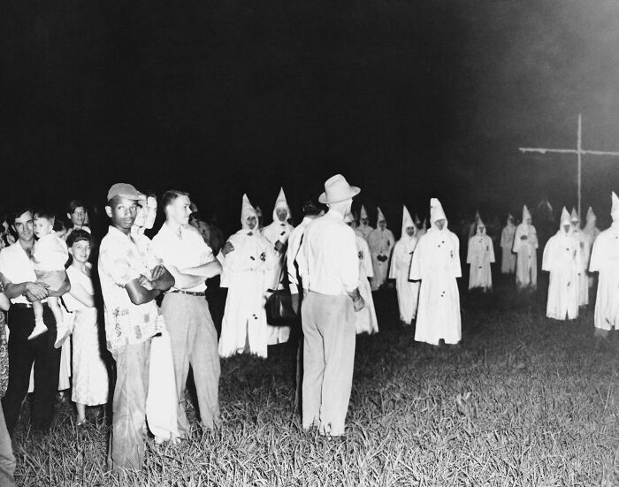 As Badass As It Gets. A Lone Black Man Attends A Klan Rally And Cross Burning In Jackson, Mississippi 1950.