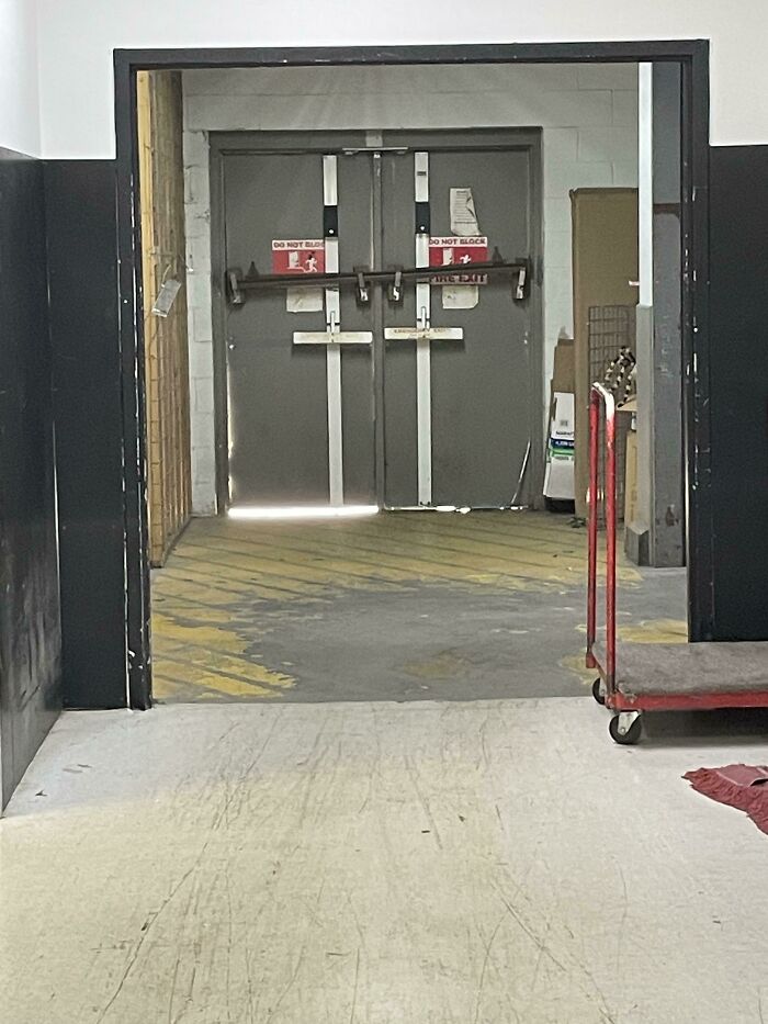 Straight Up Built A Barricade On The Emergency Doors At A Thrift Store I Visit