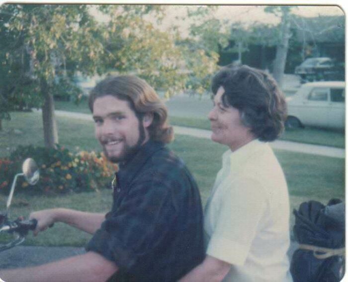 Mom And Me On My '71 Cb750, On A Summer Afternoon, So Long Ago . . . (1972)