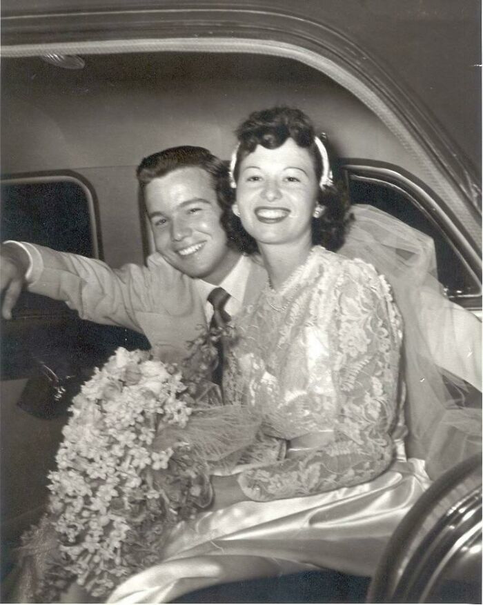 My Grandfather Passed On Friday. Here He Is With My Grandma On Their Wedding Day, 1948