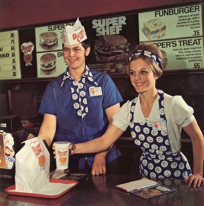 Staff At A Burger Chef Circa 1975
