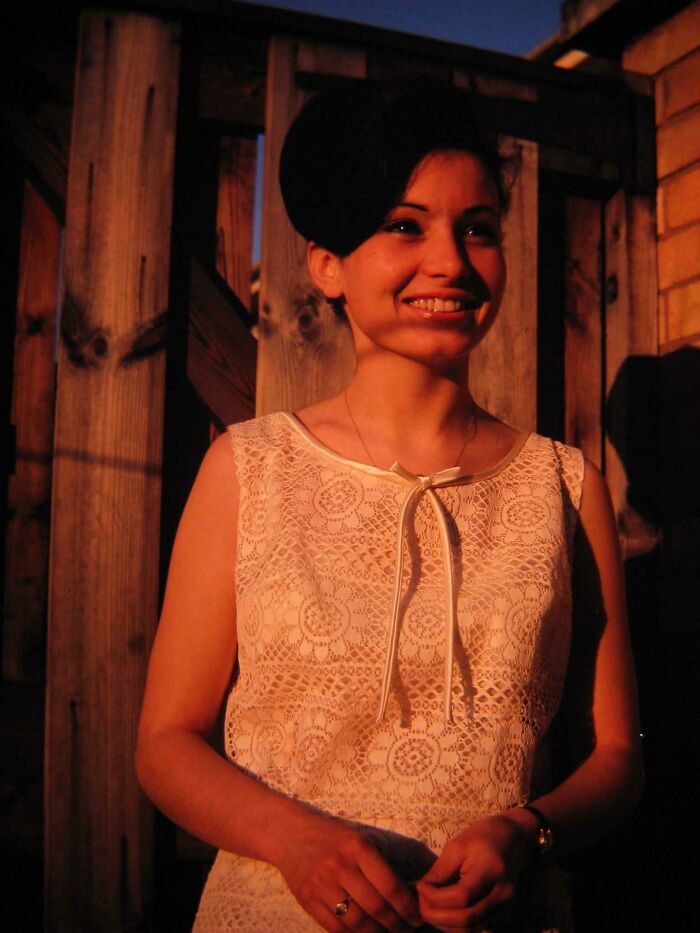 My Darling Mum Standing Outside The New Family Home In The 1960s