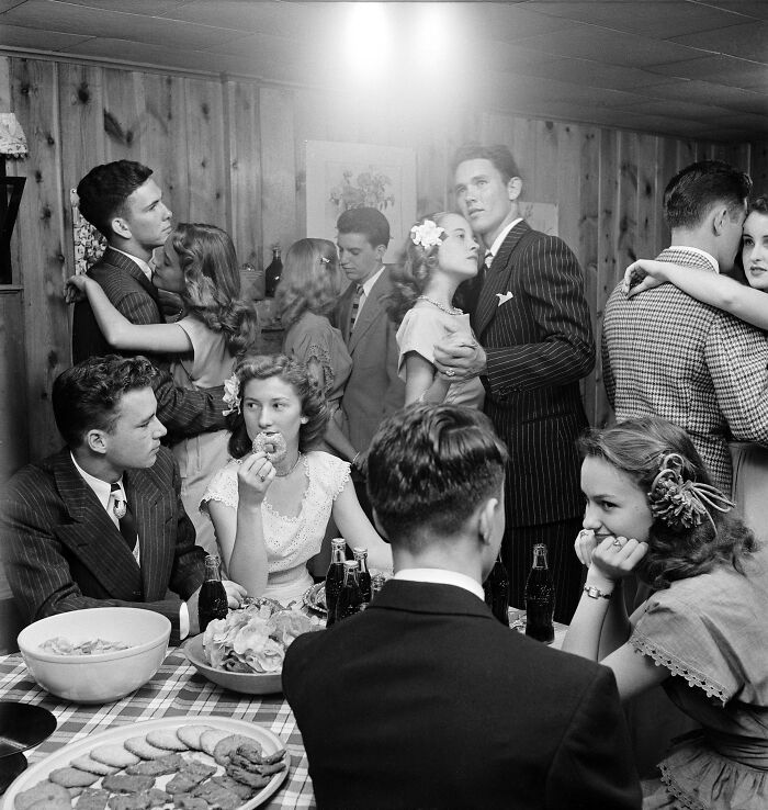 Teenagers Dancing And Socializing At A Party, 1947
