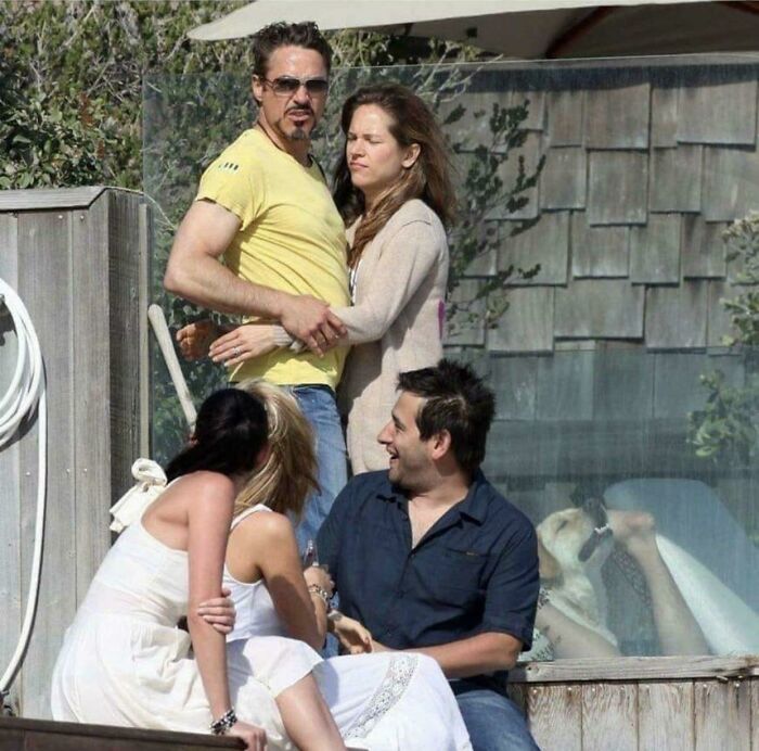 Robert Downey's Dog Is Having Fun I Think