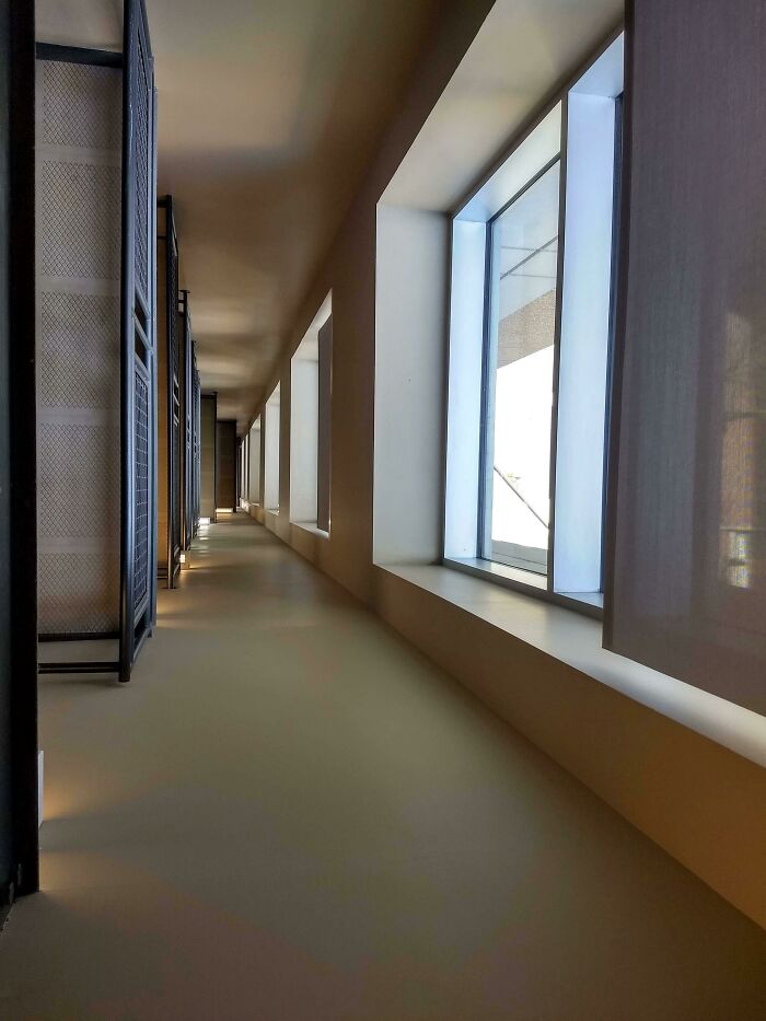 Looking Down This Stairwell Looks Like Looking Down A Hallway