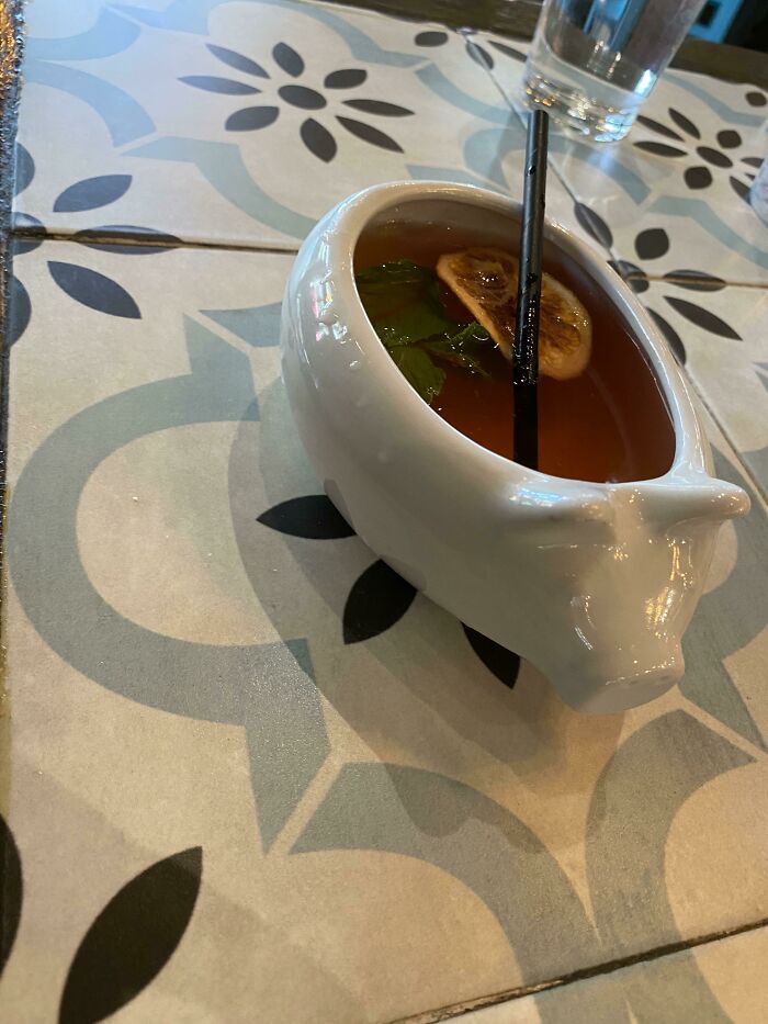 My Cocktail Came In A Condiment Jar Of Some Sort