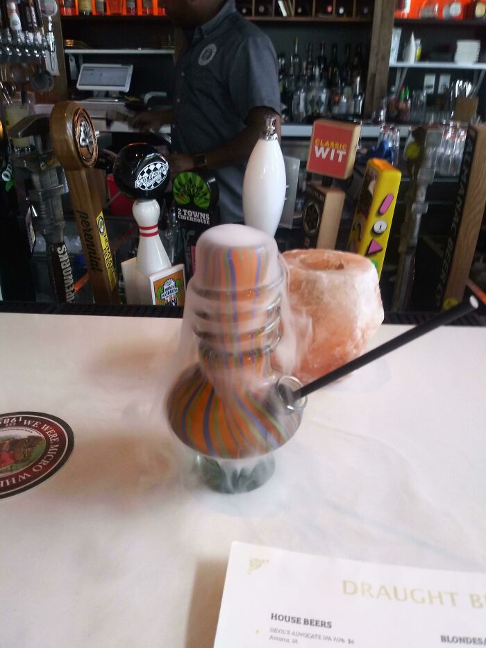 Drink In A Bong.. I Forgot The Restaurant But It Was In Downtown Minneapolis