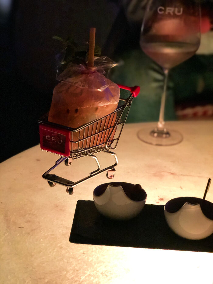 Drinking From A Trolley For Some Reason