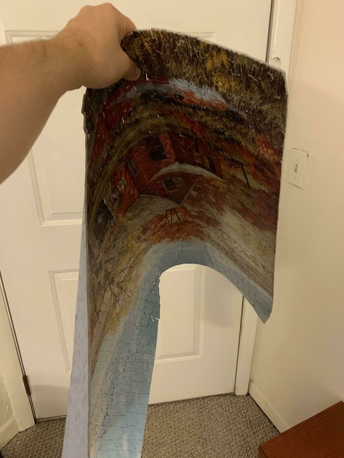 This Jigsaw Has Sat On My Coffee Table For So Long It Fused Into A Flexible Mat