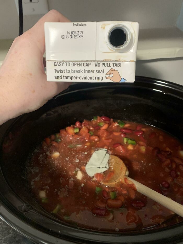 I Poured Beef Broth Into The Crook Pot As The Last Ingredient For My Homemade Chili And Out Came Mold