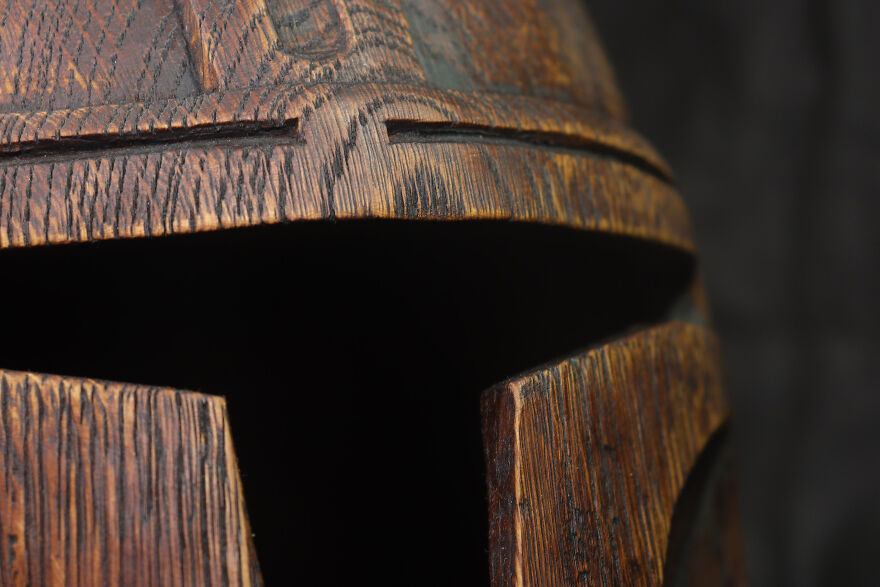 I Made A Mandalorian Wooden Helmet I Made A Mandalorian Wooden Helmet