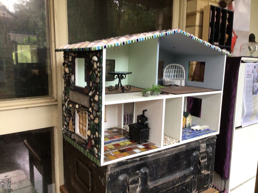 My Mum Is A Mosaic Artist And Loves To Create Amazing Artworks That She Upcycles From Skips And Creeks (No Animals Were Harmed In The Making Of These Artworks) My Mum Is A Mosaic Artist And Loves To Create Amazing Artworks That She Upcycles From Skips And Creeks (No Animals Were Harmed In The Making Of These Artworks)