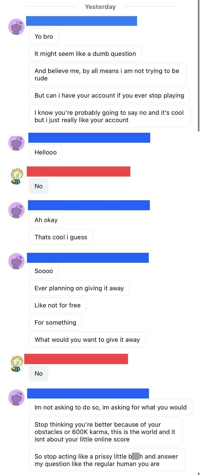 Guy Gets Mad When I Refuse To Give A Random Stranger My Clash Of Clans Account