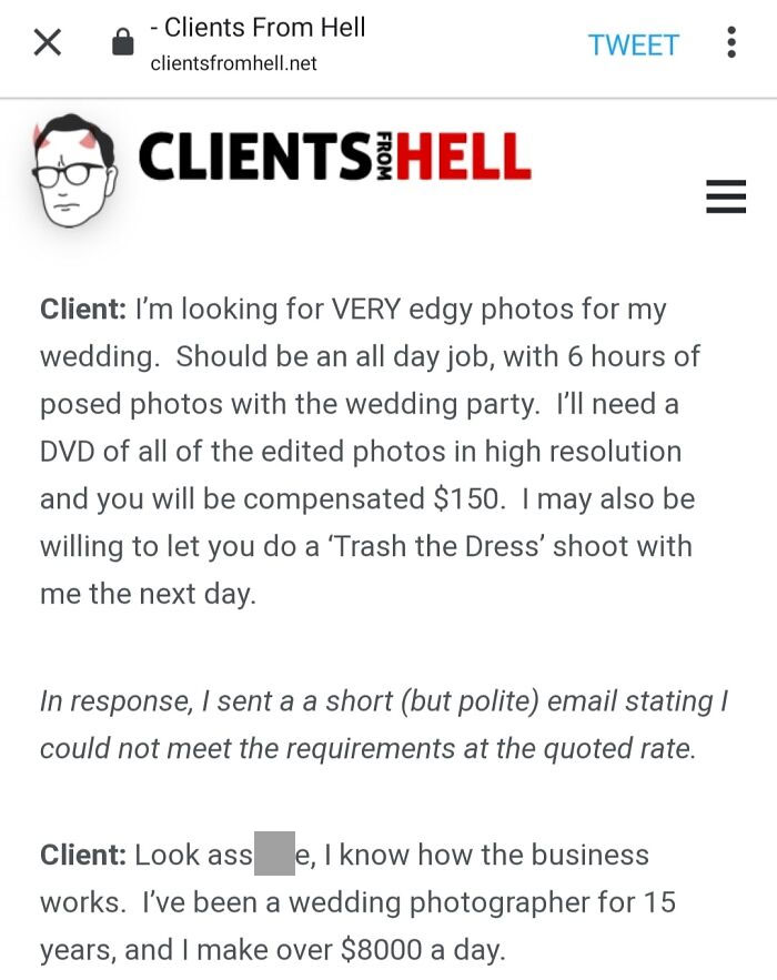 I'm A Wedding Photographer Too, So I Get To Rip You Off!